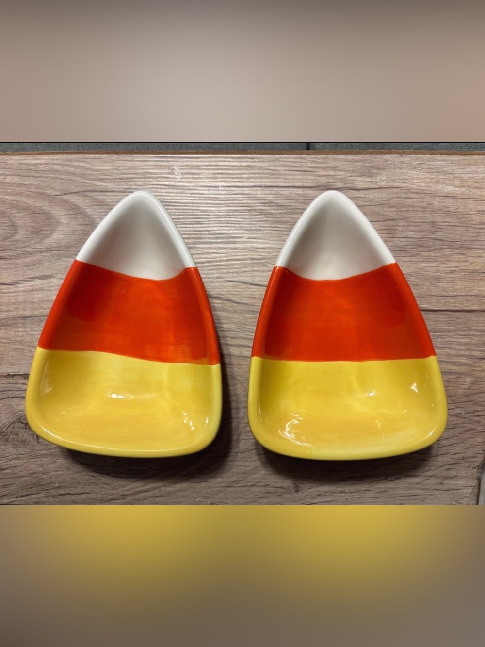 Candy Corn Ceramic Serving Dish - Halloween